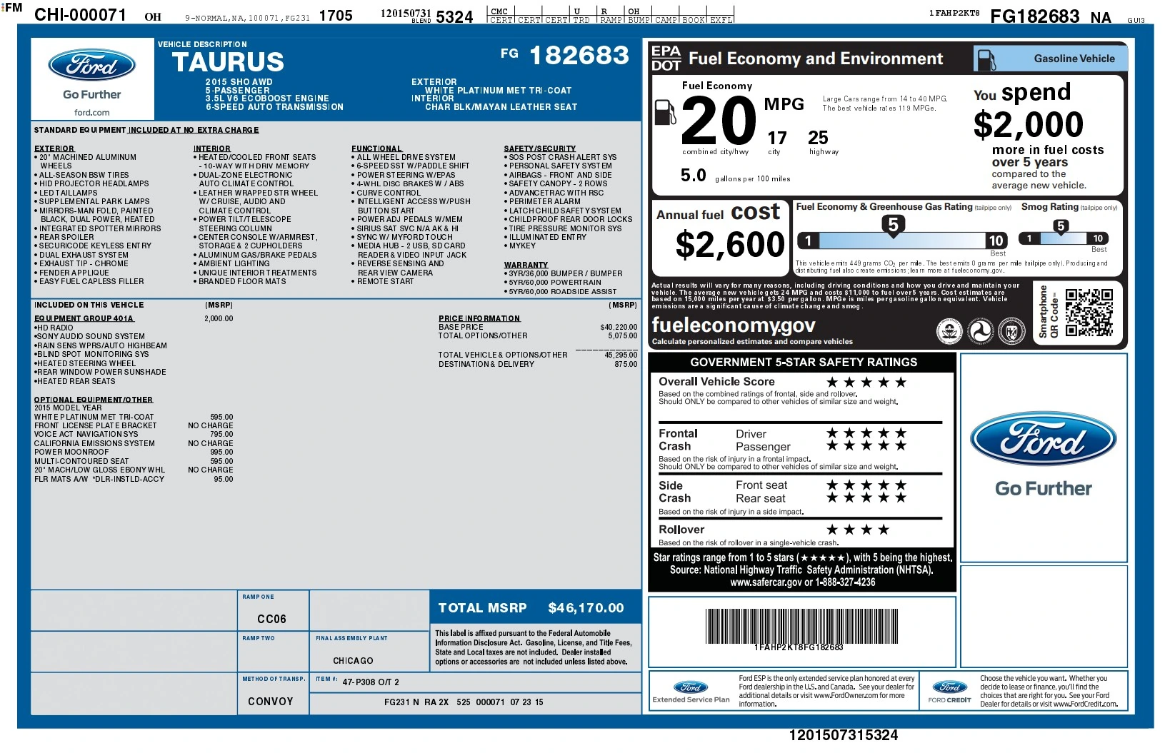 2015 Ford Taurus SHO — photo 26