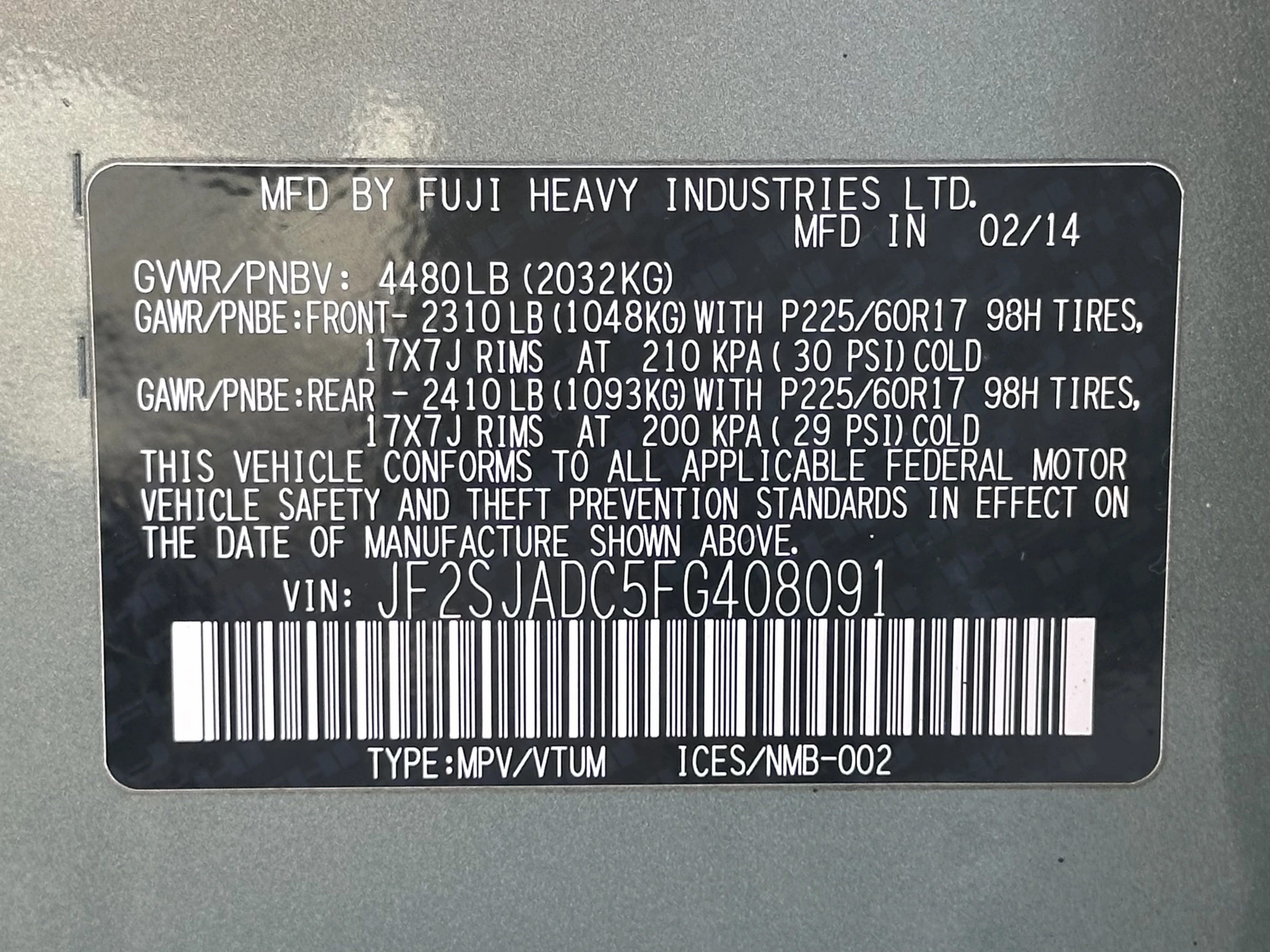 2015 Subaru Forester Premium Manual — photo 21